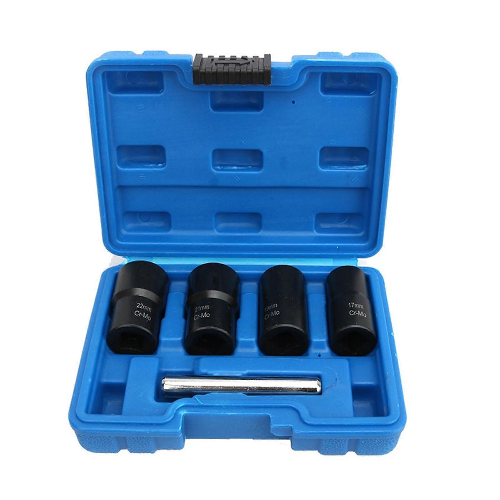 5 Piece Set Lug Nut Removal Tool Broken Bolt Extractor Sleeve Tool Broken Wire Extractor Car Repair Props Mechanical Tools Socket Socket