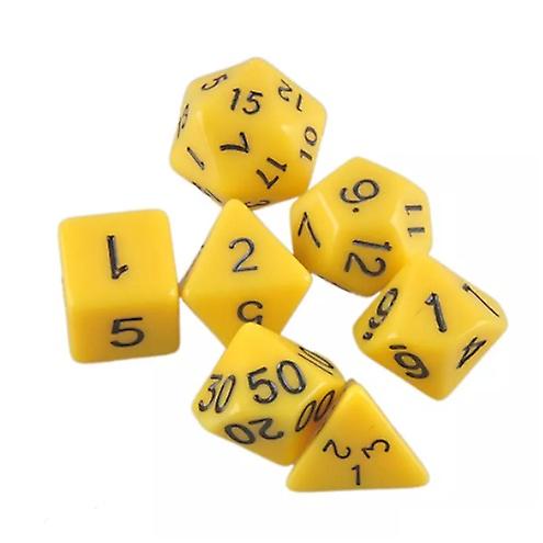 7-pack dice for Dungeons and Dragons (Yellow)