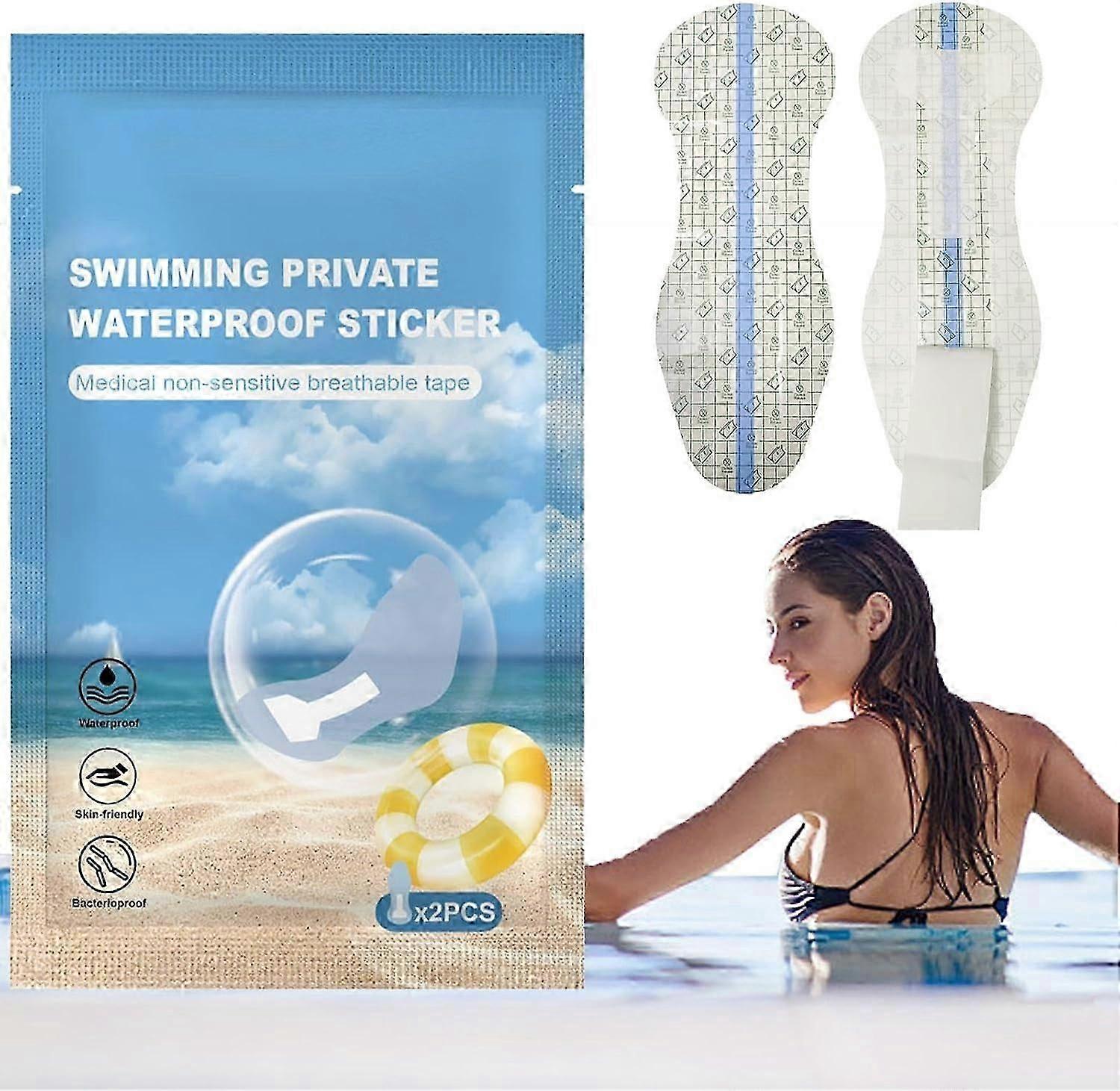 Hygieniskt skyddslim för badkläder - Transparent Pu-foder för kvinnlig hygien, bärbar simklistermärke, säker badklädesklistermärke för tjejer, damer