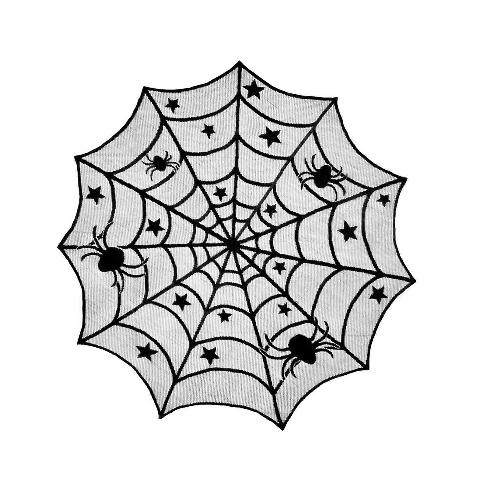 Halloween Table Cloth Round Spiderweb Tablecloth Cobweb Spider Web Table Topper