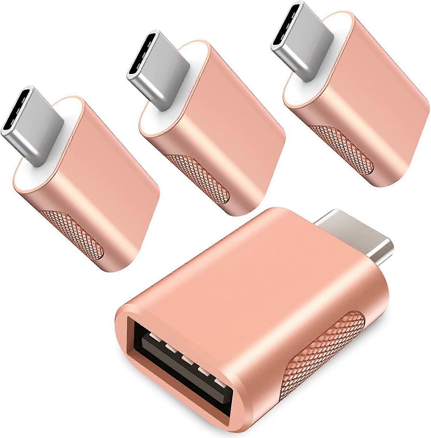 Upgrade 10Gbps USB C to USB 3.0 OTG Adapter, for MacBook Pro/Air, iPad, iMac and More Type C Devices - Rose Gold