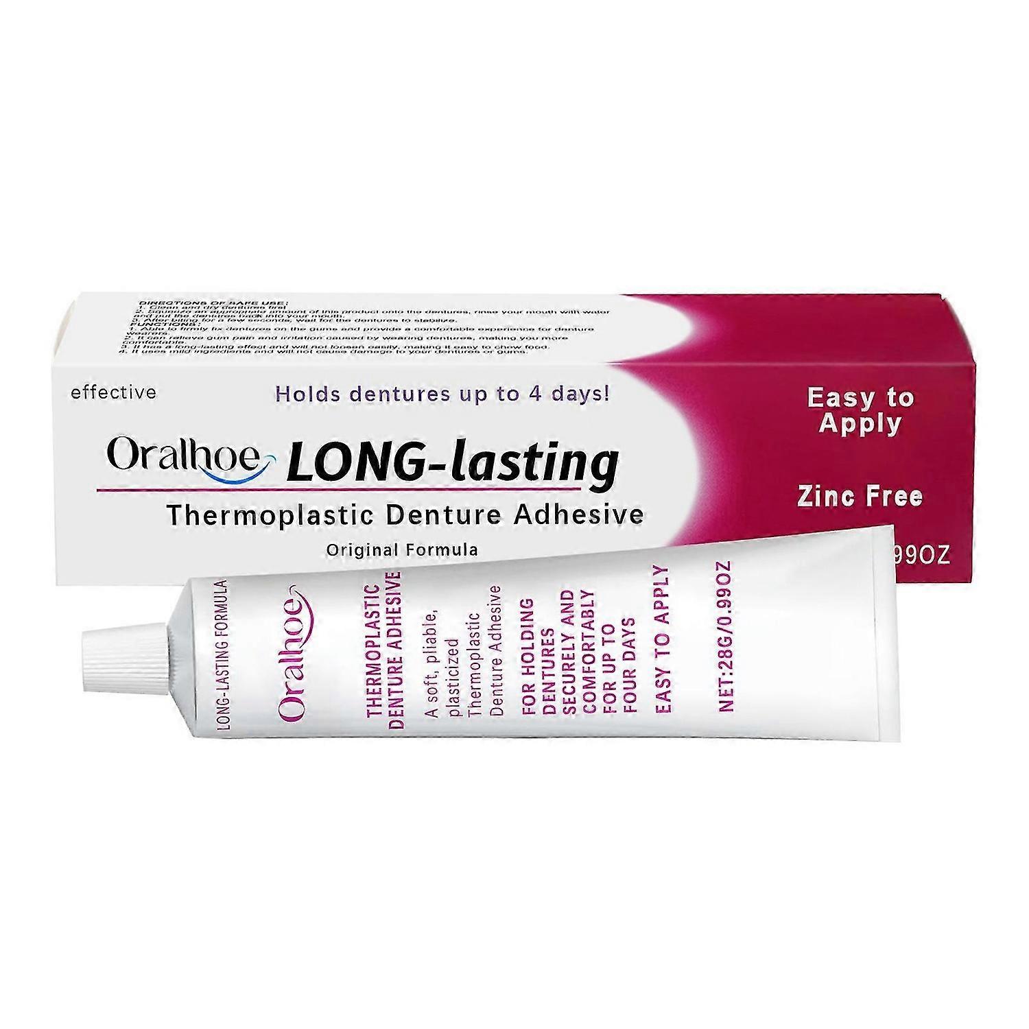 Super Grip Denture-Adhesive Cream Heat-Activated Formulas for Secure Hold for Men Women