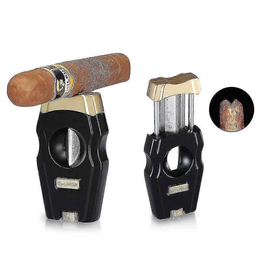 Sigarkuttere Slag Sigarkutter V Kutt Rustfritt Stål Bladkutter Puncher Tobakksskjæring Tilbehør