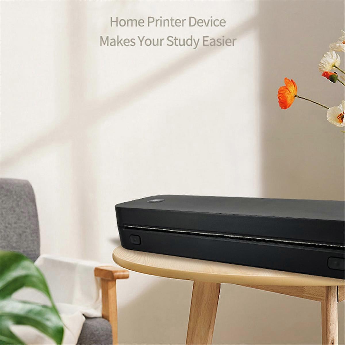 Portable Mini A4 Printer No Ink Printing A4 Thermal Printer White