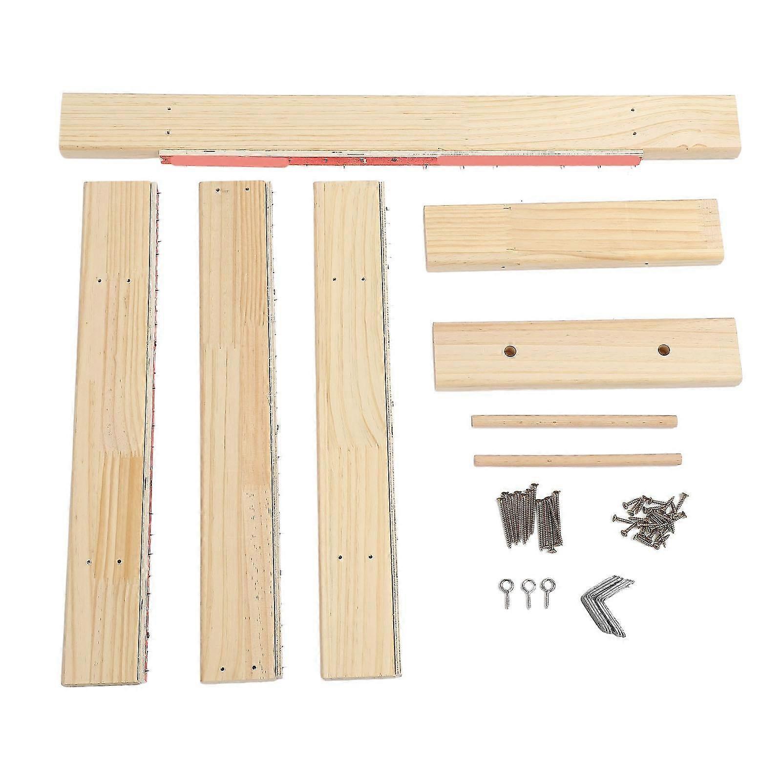 Tufting Frame Diy Craft Making Stainless Steel Oak Wood Texture Easy Installation Rug Making Frame For Tapestry Sewing