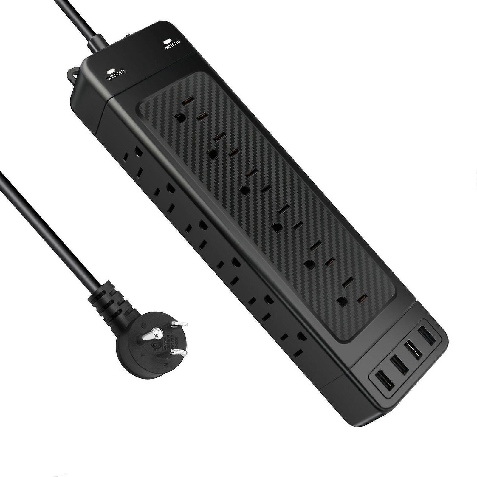 Power Strips, Surge Protector with 18pcs Wide-spaced Outlets & 4x USB Ports for Phone Tablet Laptop Multiple Devices