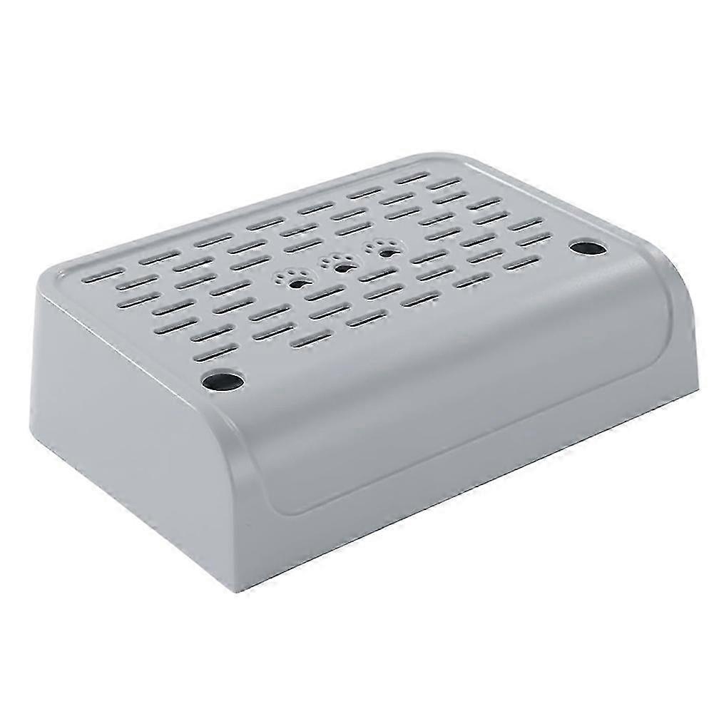 Gray Storage Cat Litter Box with Filter and Ramp Function