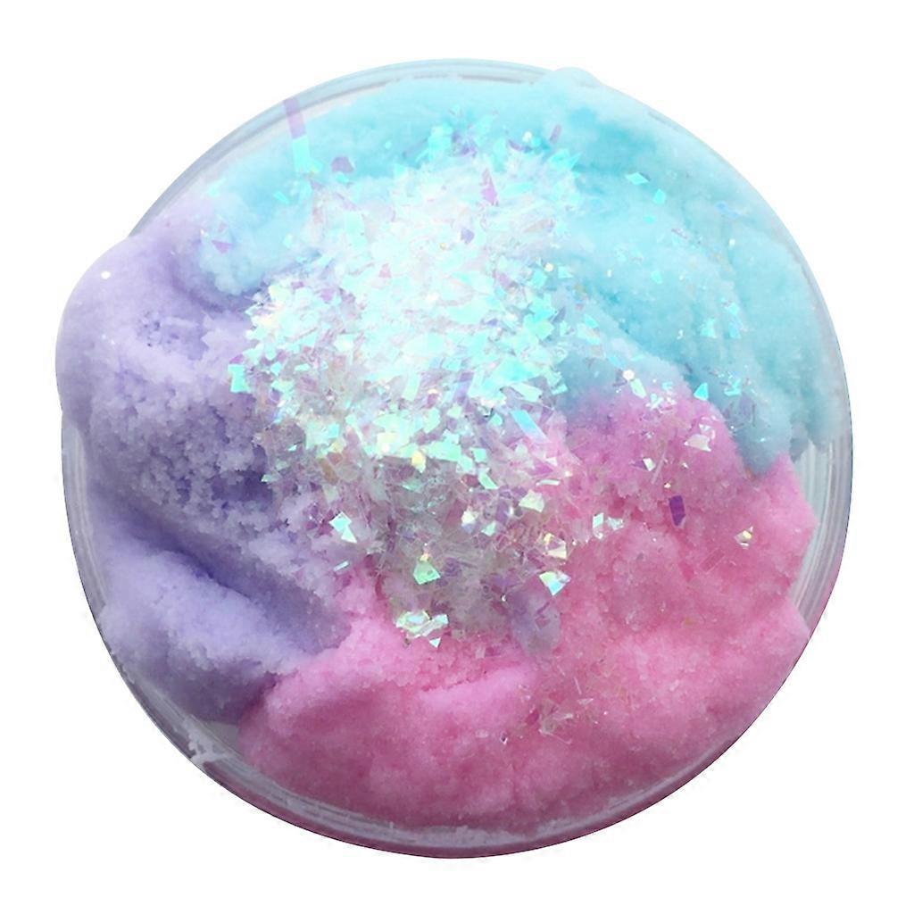 1PC Putty Toy Colorful Fluffy Slime with Glittering Sequins Interactive Anti-Stress Toy Novelty Gag Toy Slime Toy