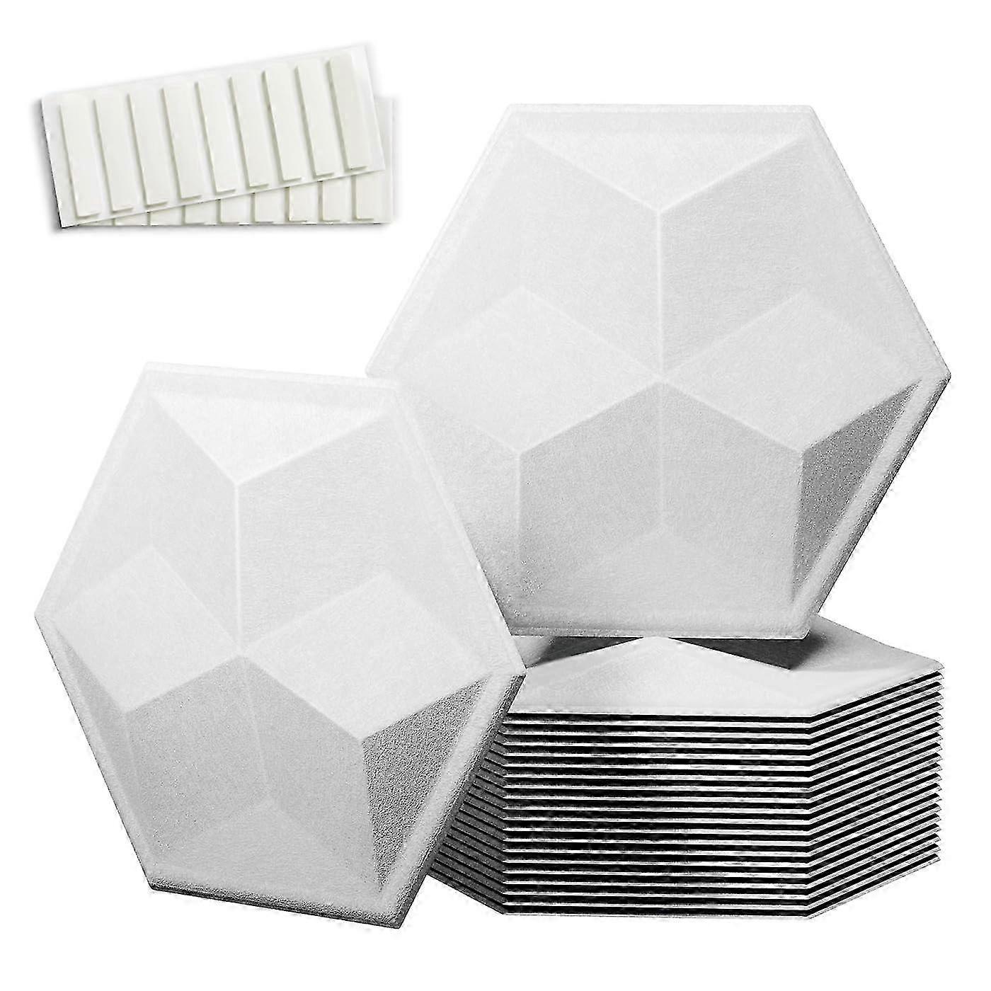 Pacote com 12 Painéis Acústicos Autoadesivos para Estúdio em Casa, 14"x13"x0.4" Decoração de Parede à Prova de Som