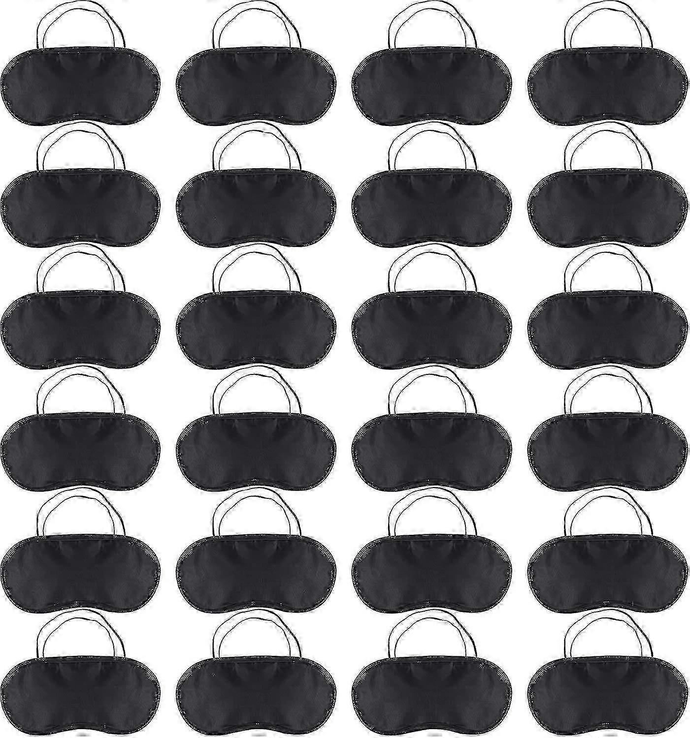 24パックスリープアイマスクシェードカバー、ソフト目隠しトラベルスリープカバー快適Lightwei