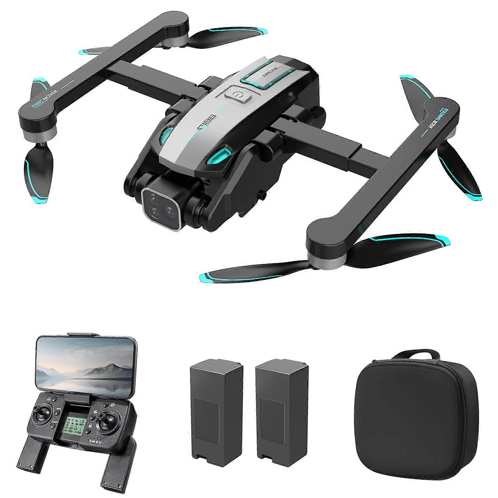 GPS Remote Control Quadcopter with Dual Camera 8K 180° ESC Up/Down/Flat Camera Remote Control Aircraft with Function 5Gwifi 2KM Remote Control Distan