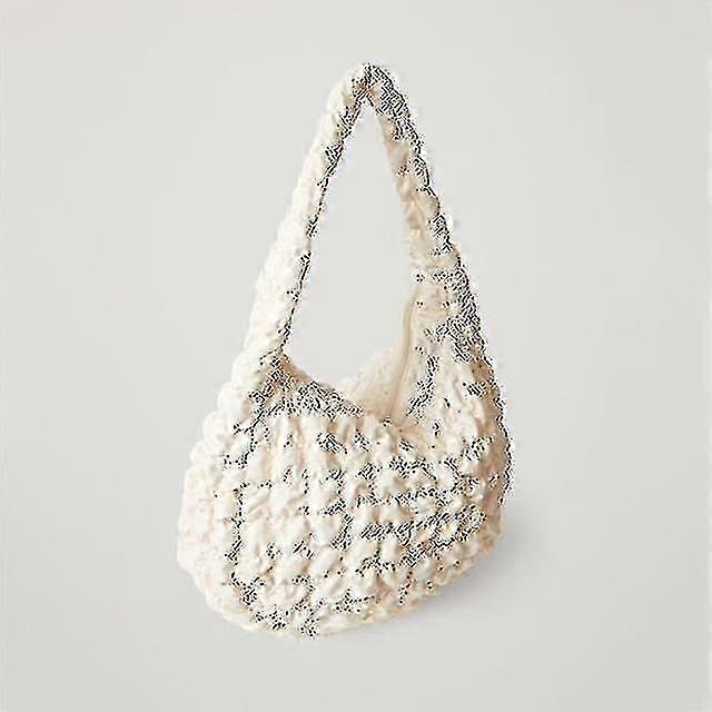 عارضة سعة كبيرة حمل حقائب الكتف مصمم حقيبة يد Ruched الفاخرة النايلون مبطن مبطن حقيبة كروسبودي أنثى محفظة كبيرة