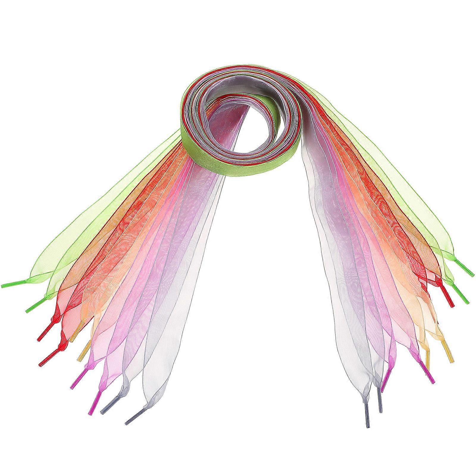 5pcs Chiffon Ribbon Shoelaces for Sneakers, Colored Satin Shoe Strings for Casual & Athletic Shoes