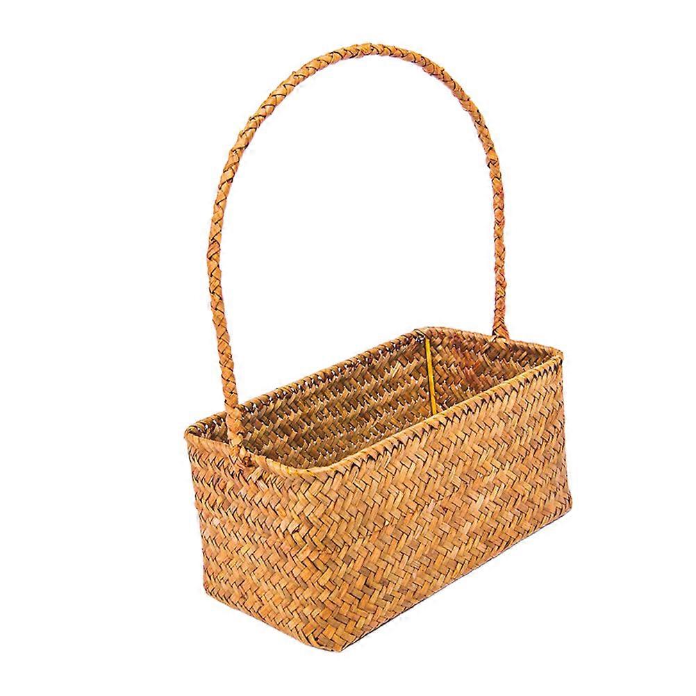 Rattan Plant Holder, Adds Charm to Your Home with a Touch of Nature, Easy to Carry
