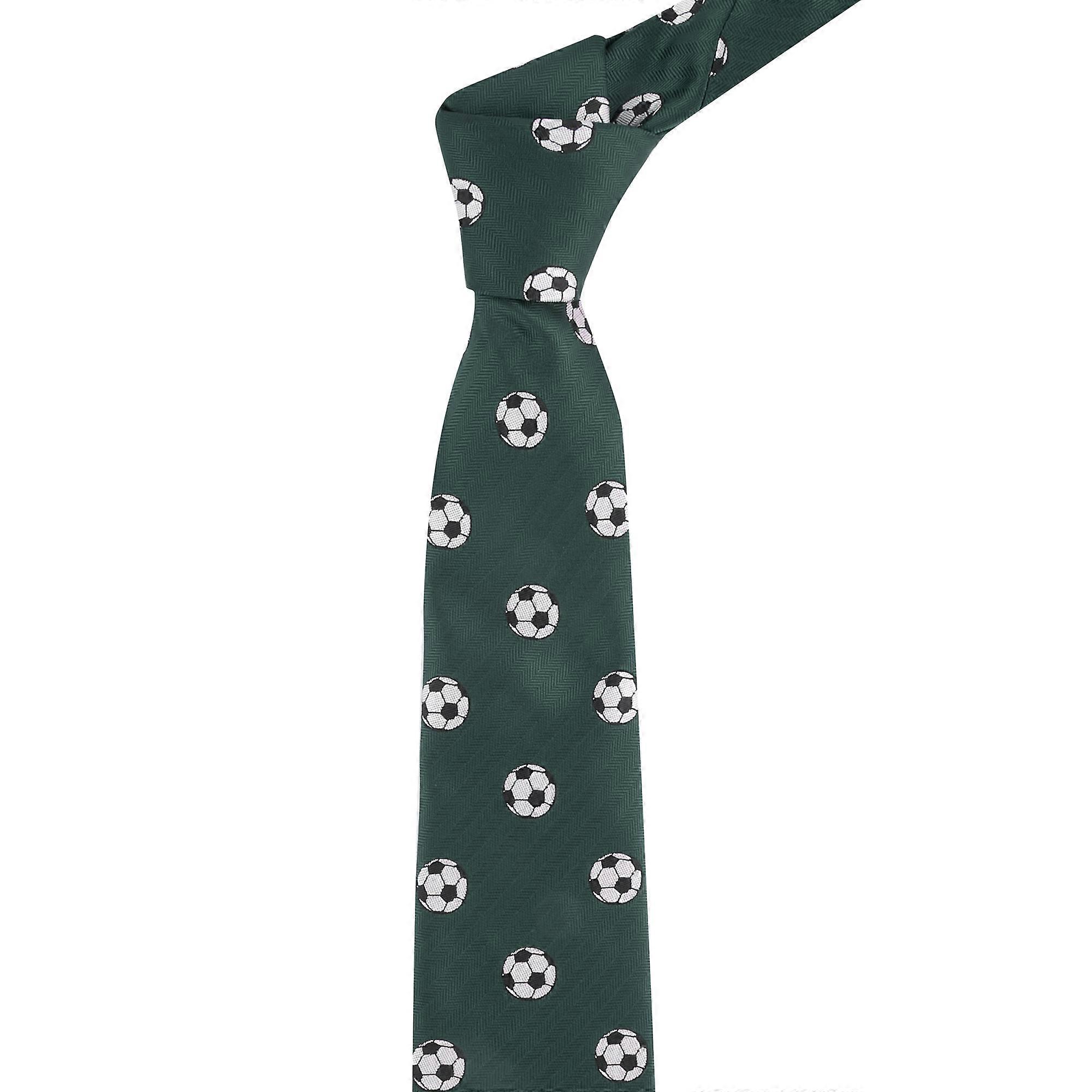 Dark Green Football Herringbone Tie