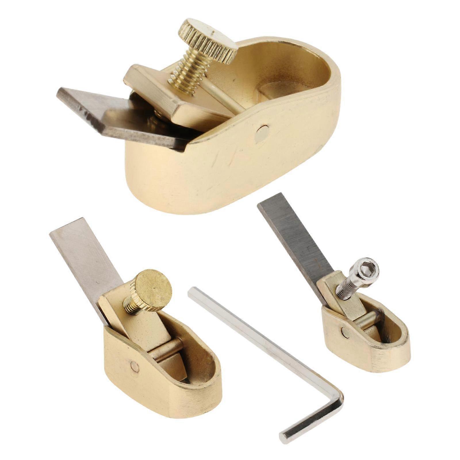 3x Plane Brass Luthier Woodworking Tool Planer for