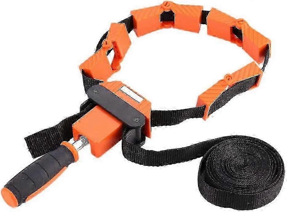 Adjustable 4-Jaw Nylon Frame Press Clamp for Woodworking, Binding Belt Tool