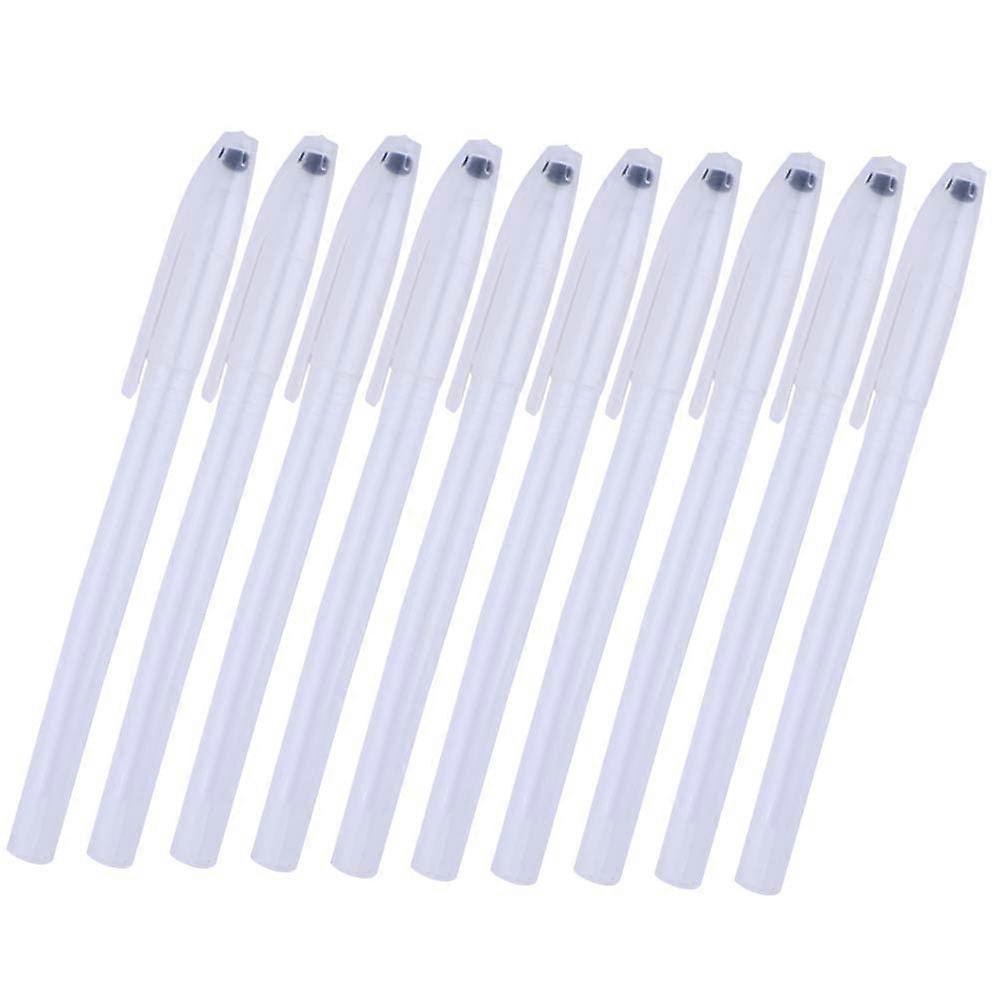 10Pcs Empty Pen Tubes Ballpoint Pen Shell, Transparent Gel Pen Shell for Students School Supplies Pen Cover