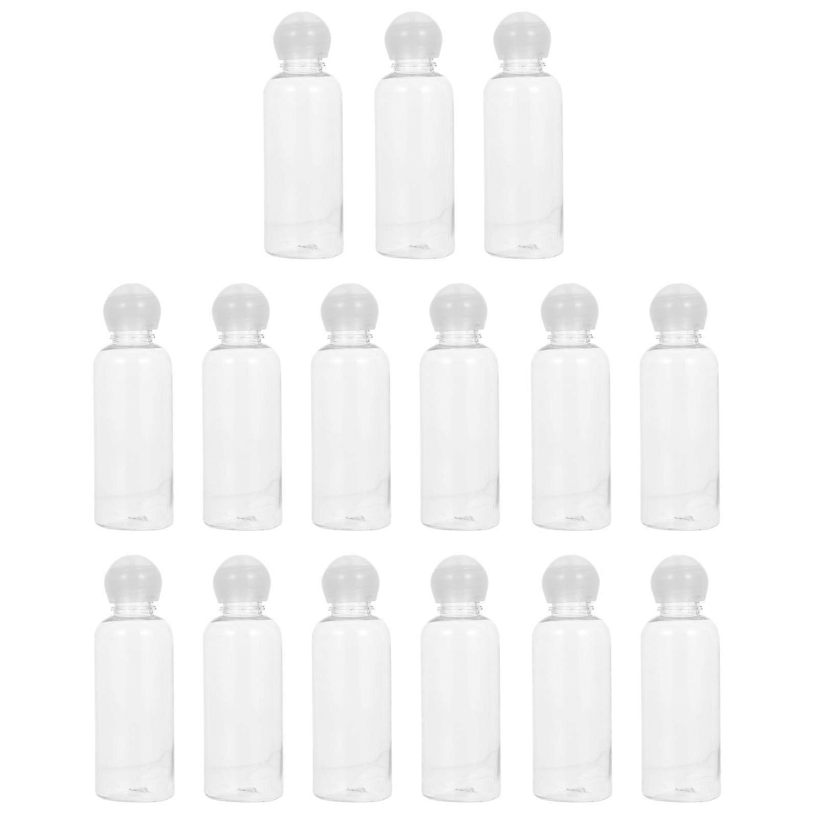 15pcs Plastic Cosmetic Subpackage Bottles with Mushroom Cap – Refillable Lightweight Lotion Storage Containers for Toner, Liquid, and Medical Water