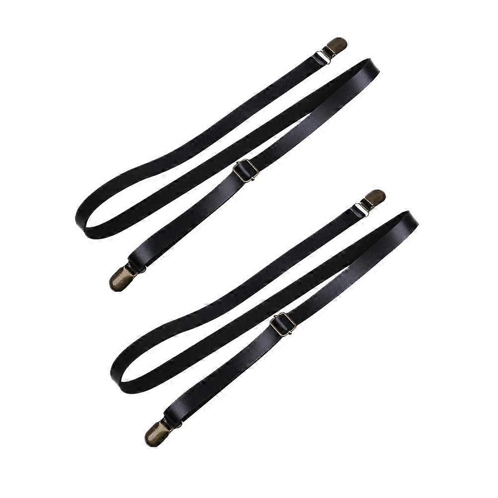 Prevent Pants Sliding Down Elastic Braces For Boys Girls Practical Design Black 2Pcs