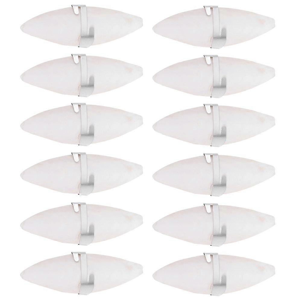12pcs Pet Grinding Cuttlefish Bone Teeth Grinding Chew Toy with 12 Hooks Buckle