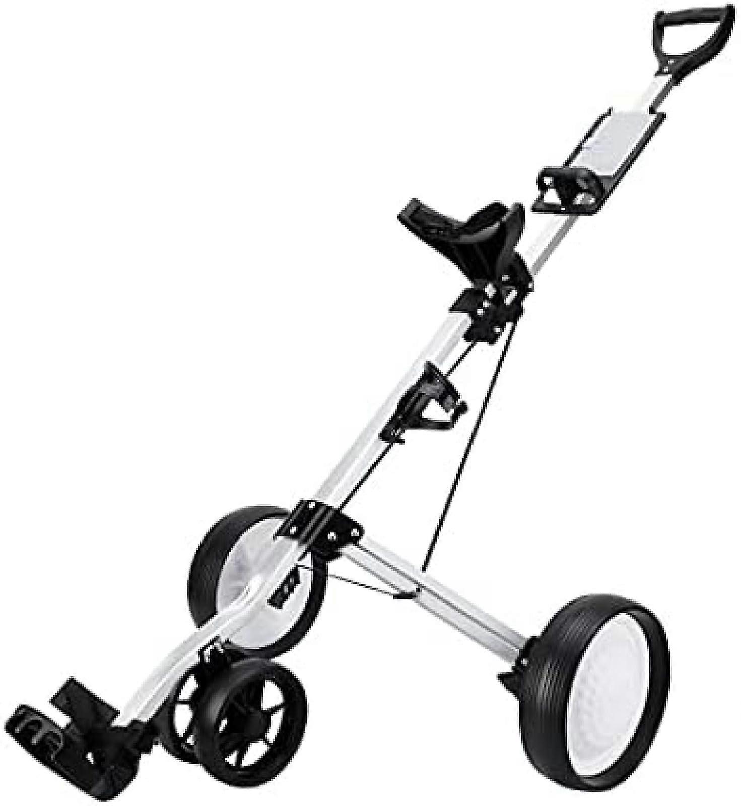 Push Pull Golf Cart with 360 Rotating Wheel, Smallest Folding Cart