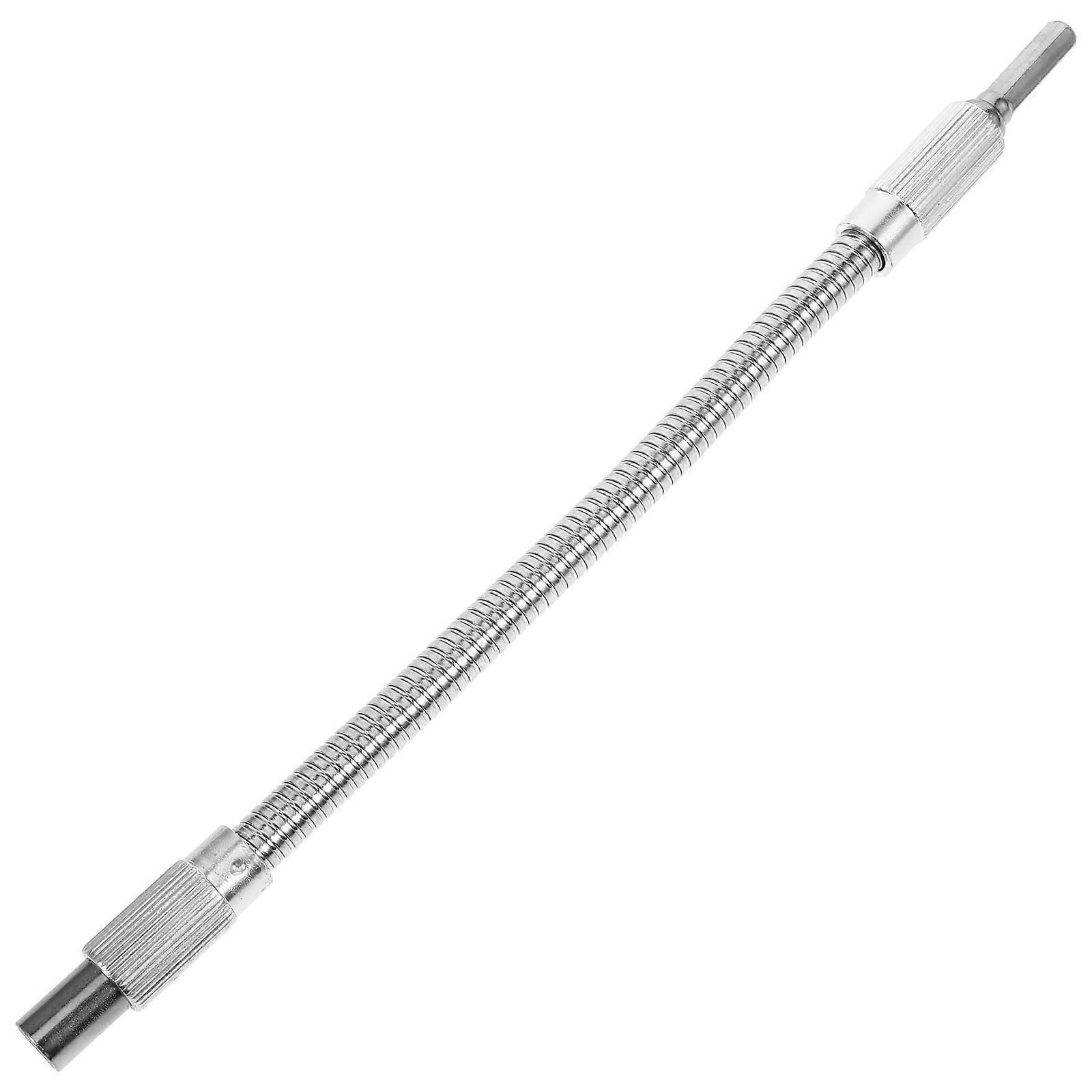 Bendable Flexible Shaft Flexible Drill Bit Extension Rod For Tight Space Access Durable Material Silver 1Pcs