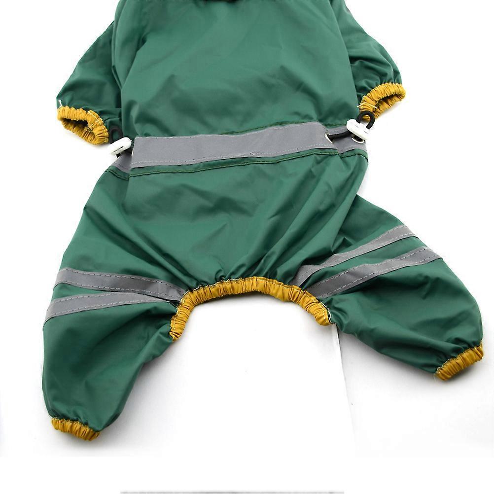 معطف المطر للكلاب معطف واق من المطر للكلاب مقاوم للماء تنفس داكن 1 قطعة
