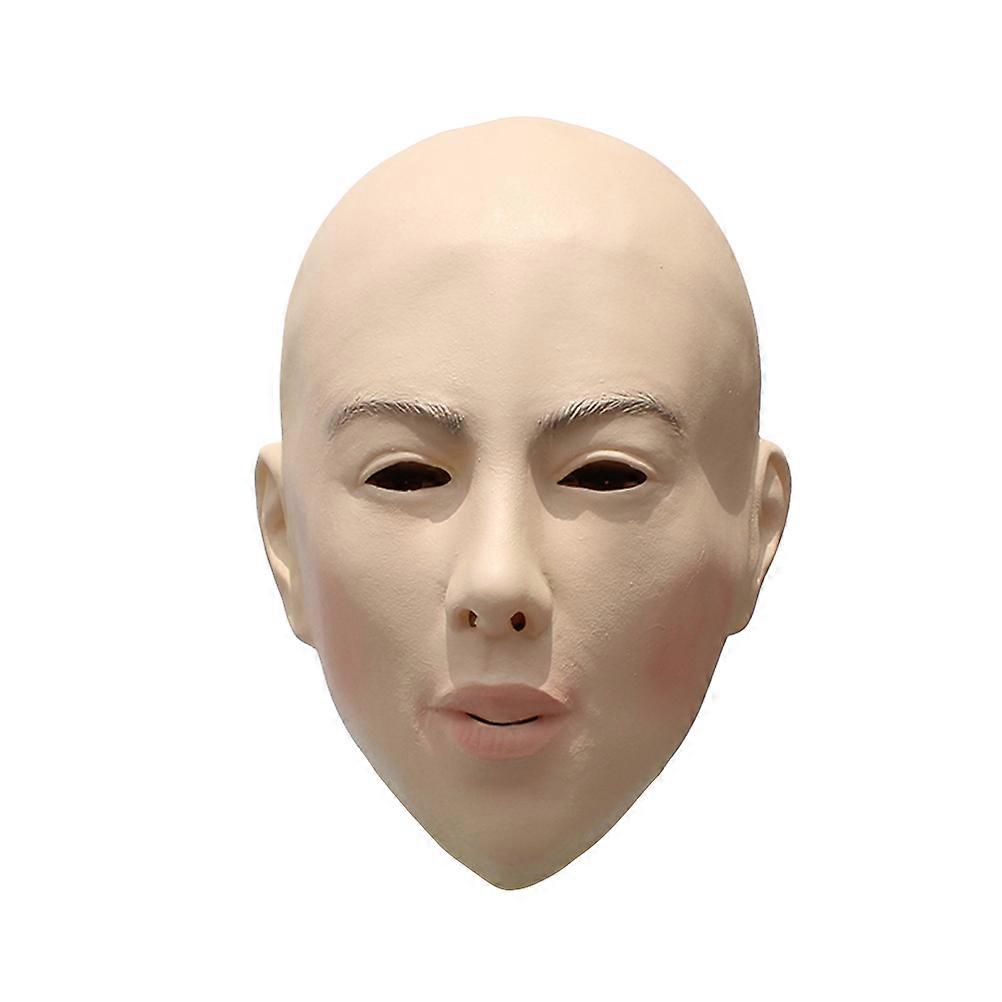 Creepy Halloween Mask Cosplay Props Realistic Design Women Head Size 53cm 1Set