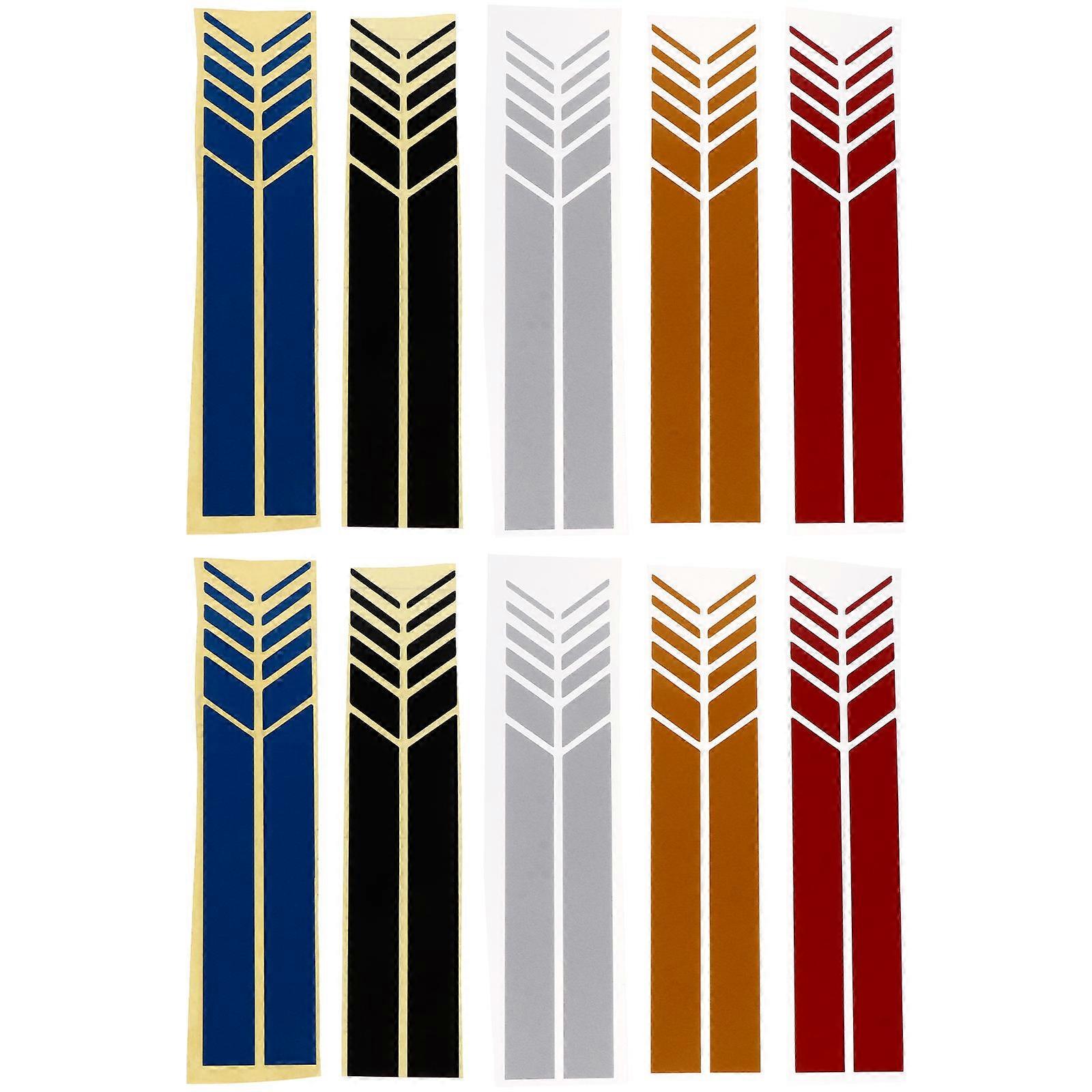 Reflective Car Stickers for Rearview Mirrors Striped Decals in Red, White, Black, Blue, Yellow Easy Apply & Remove Without Residue