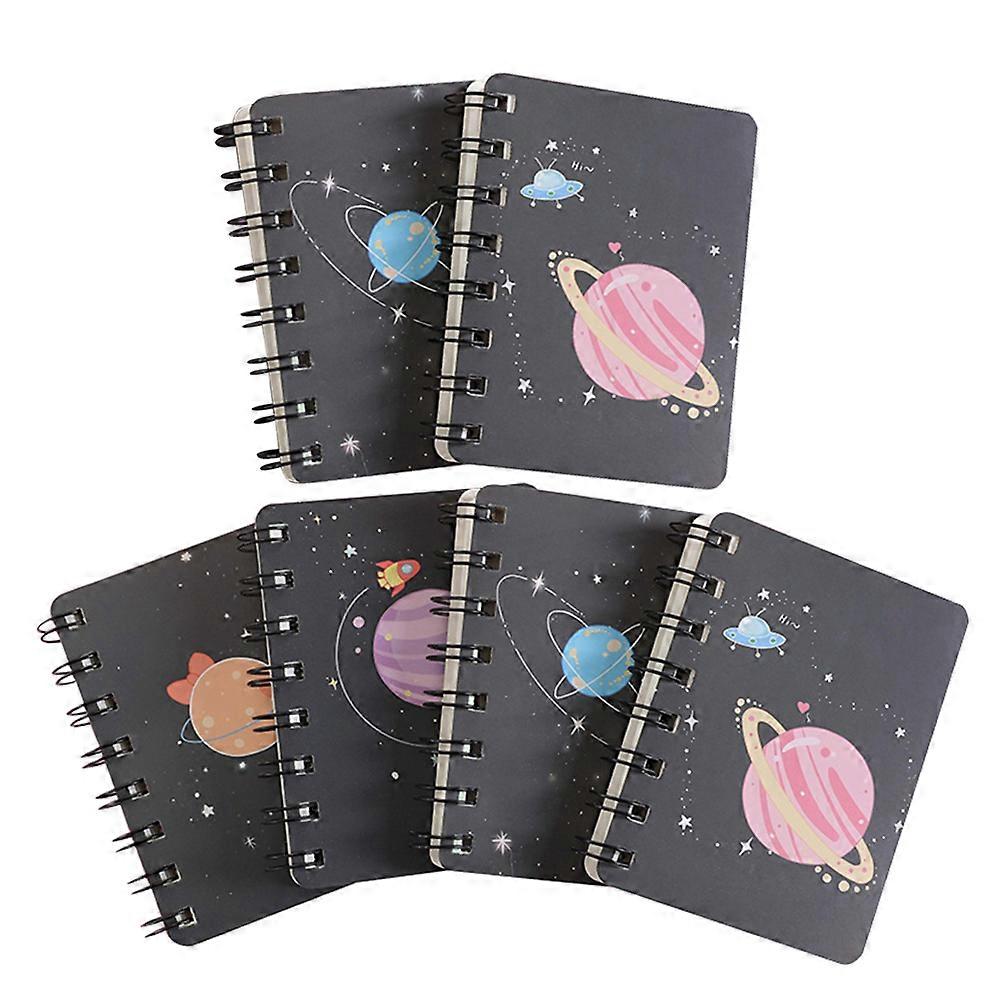 Memo Notepad Portable Coil Notebook For Office School Students Recording Indexing 10.5*8cm Multi-colored 6Pcs