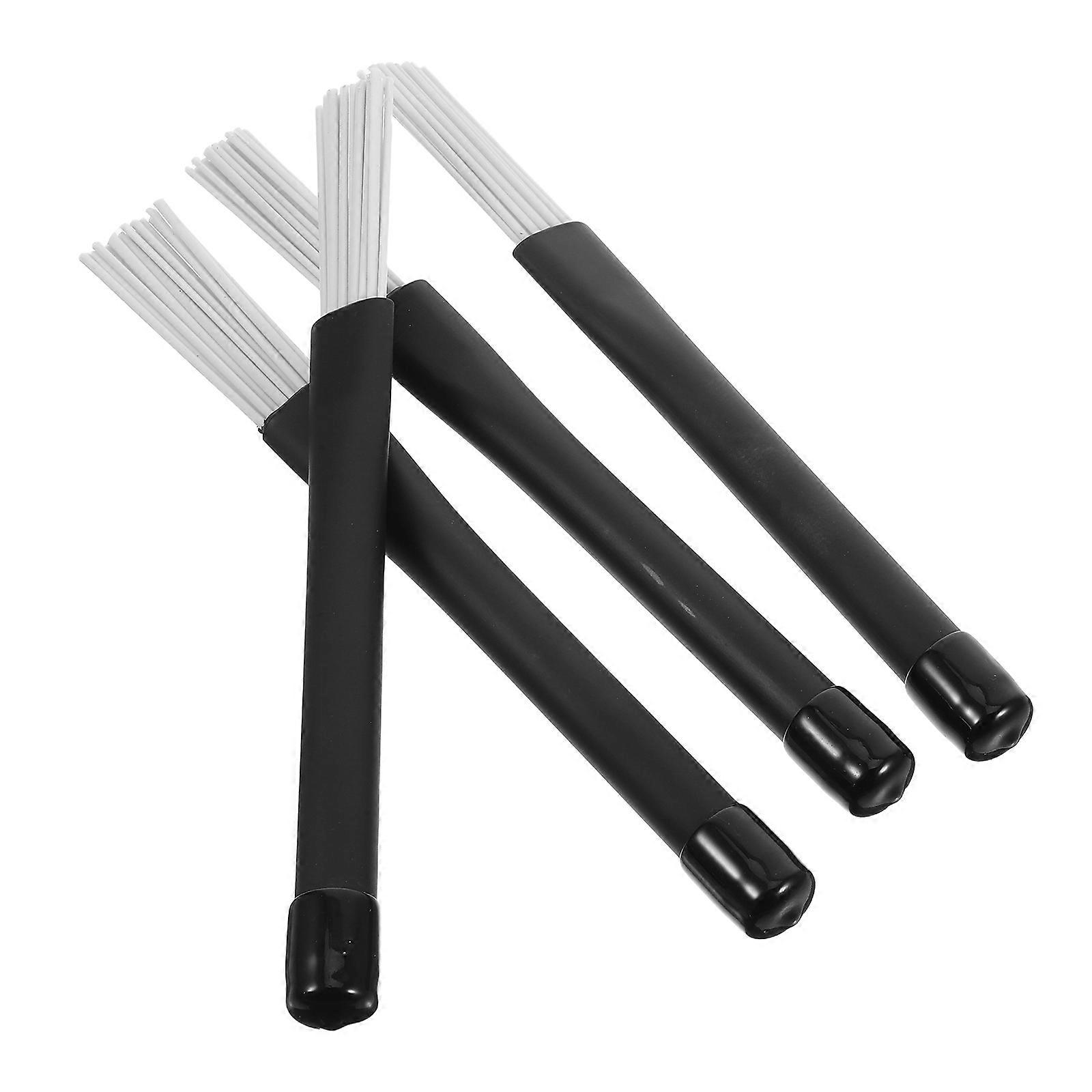 4pcs Jazz Drum Brushes Flexible Nylon Drumstick Brushes for Jazz Drumming, Protects Drum Skin & Enhances Performance for Musicians