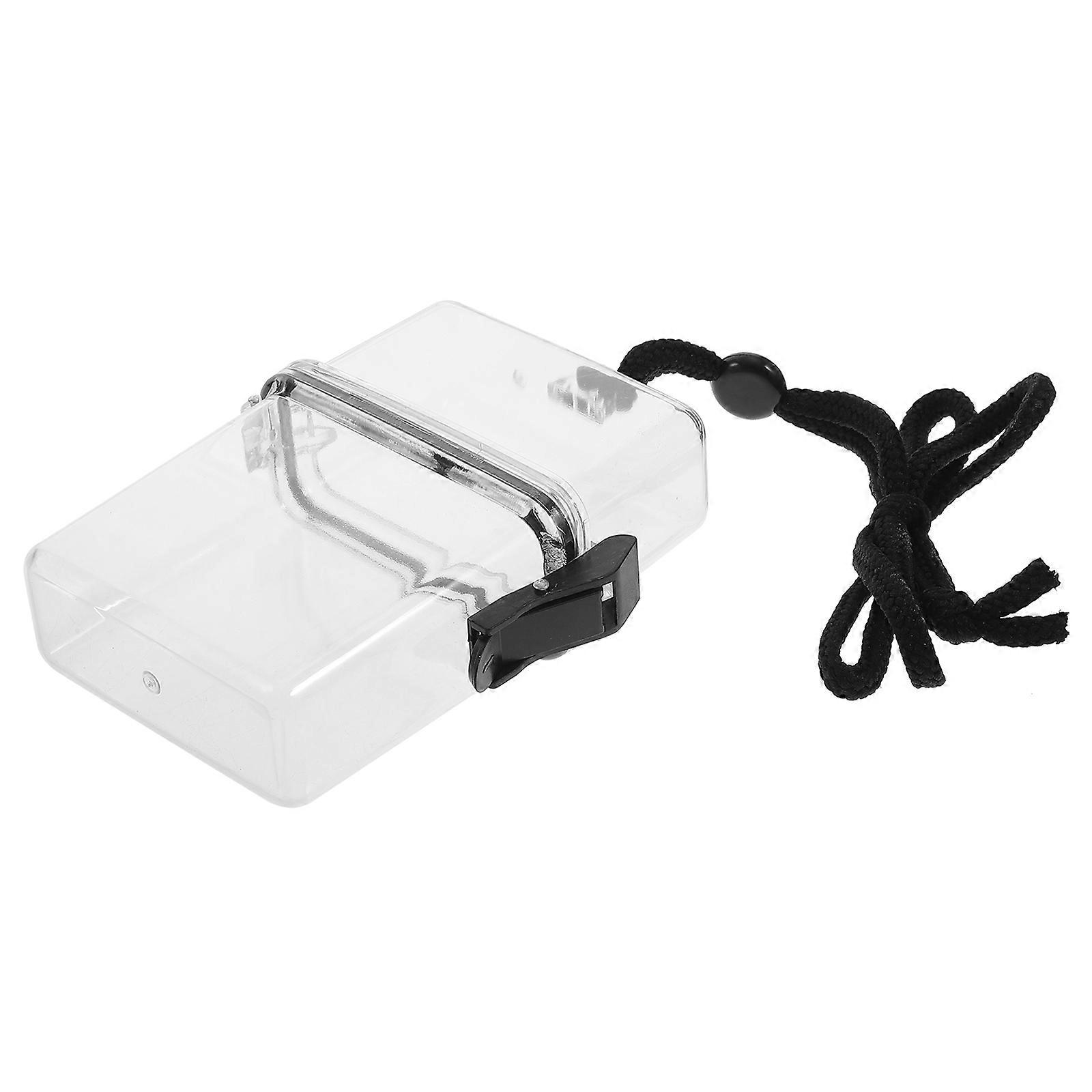 Waterproof Mobile Phone Bag Rectangular White Plastic Container Case for Outdoor Activities 1Pcs