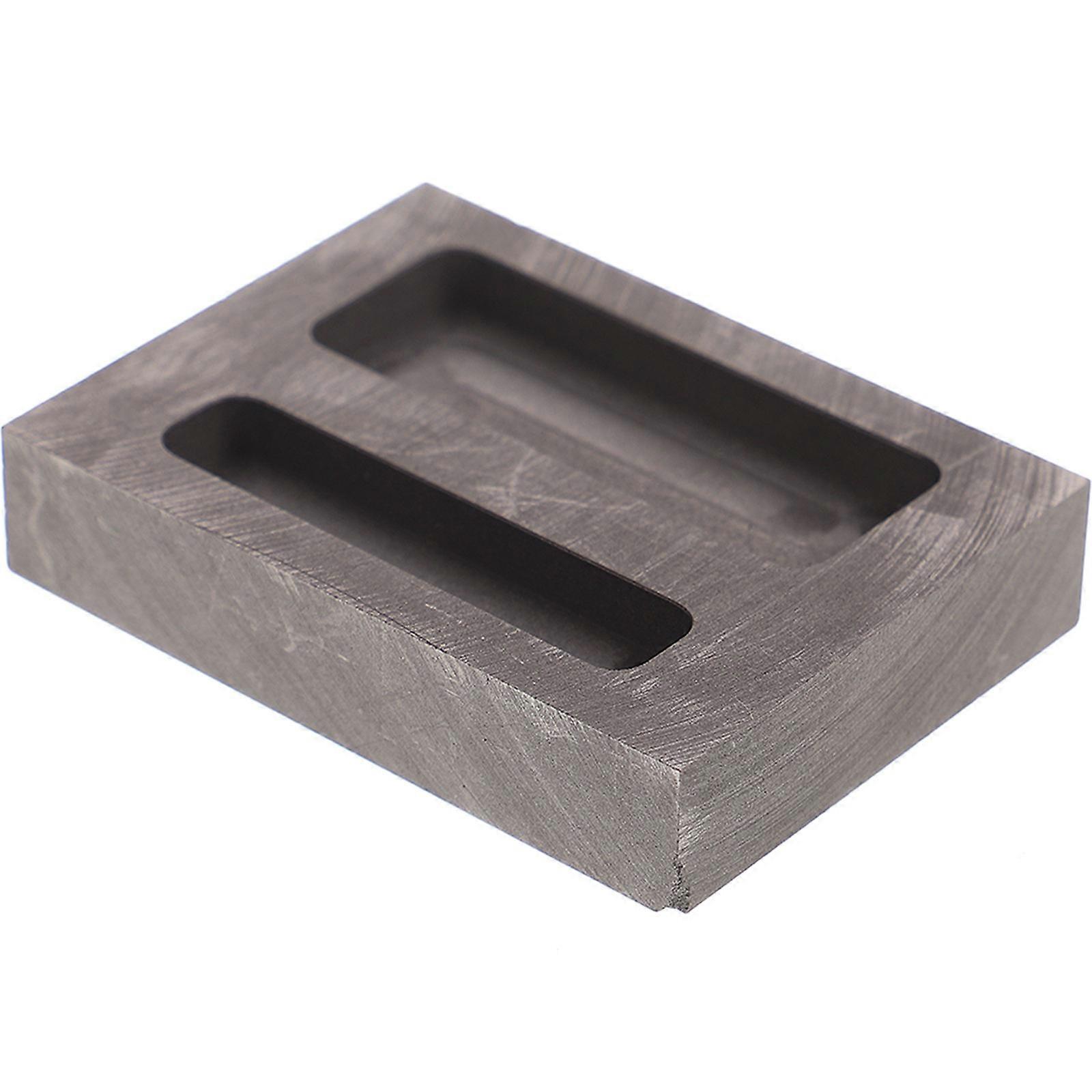 2 Hole Graphite Ingot Mold for Melting Metals – Durable Casting Mold for Gold, Copper, and Aluminum with High Heat Resistance and Thermal Conductivity