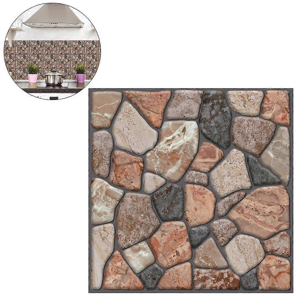 Brick Wall Removable Wallpaper Self Adhesive Plastic 3D Design Modern Style Bedroom Living Room 10Pcs 30x30cm