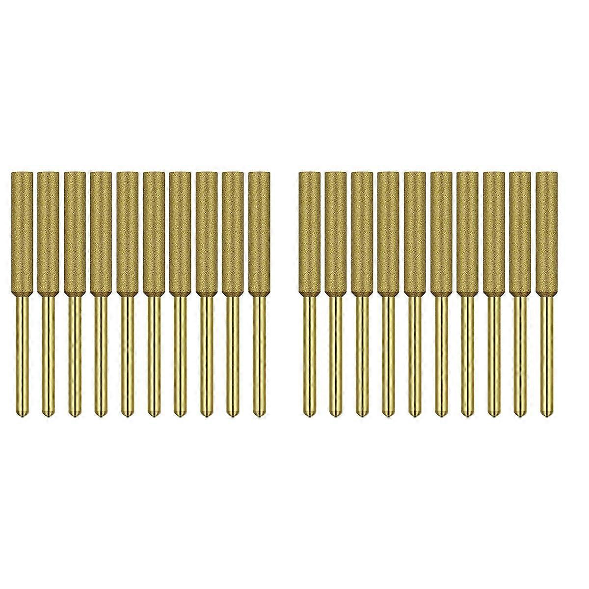 10 Pcs Electric Chainsaw Sharpener Burr Grinding Stone File (4.0mm)