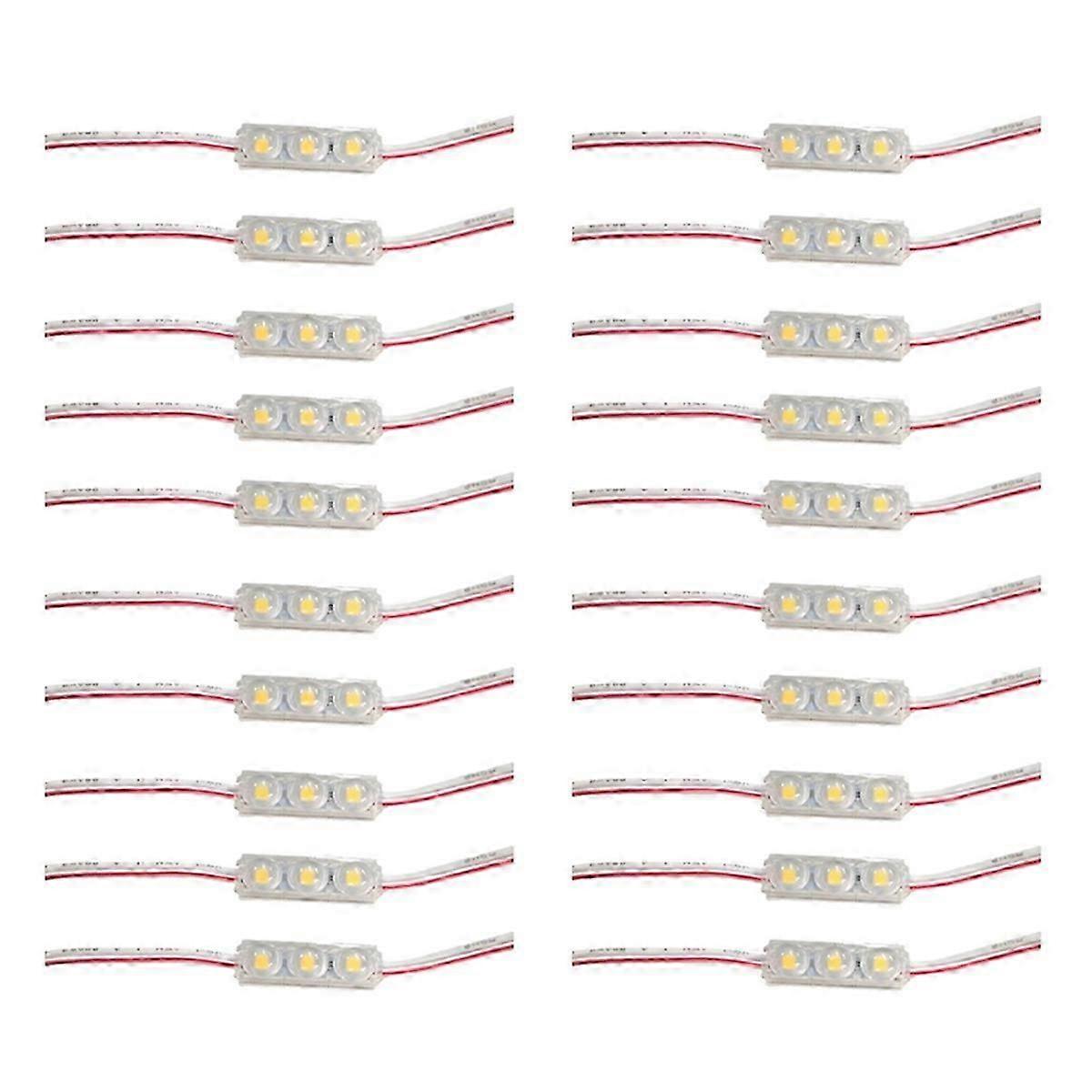20pcs SMD LED Module Lighting IP67 Waterproof 3 LED Back Lights DC12V 1.5W Mirror Light Led Module