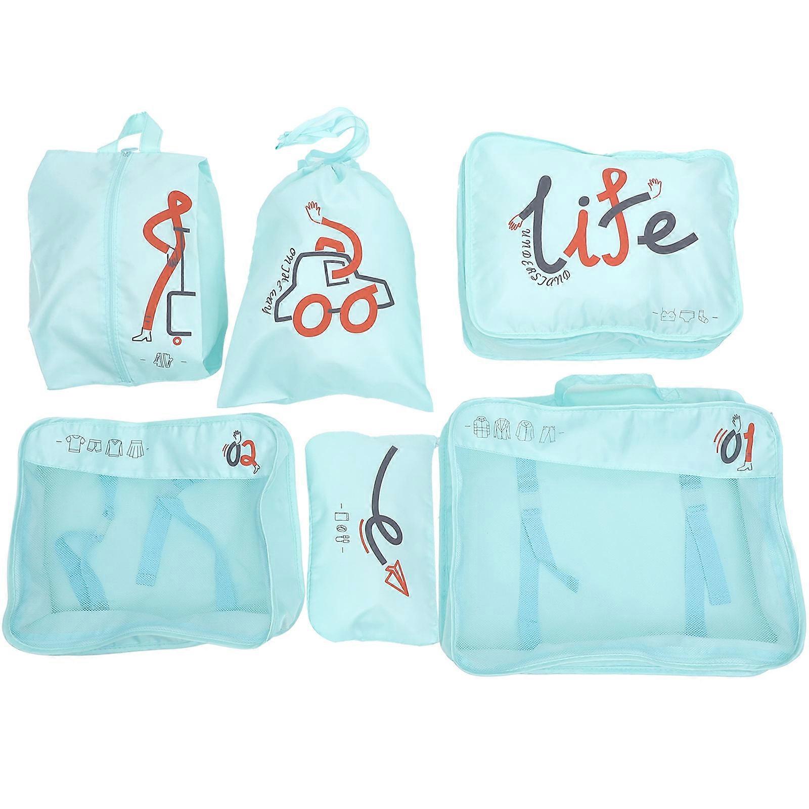 Packing Organizers For Luggage Travel Sorting Bags Cable Management Polyester Rectangular With Handle 1 Set