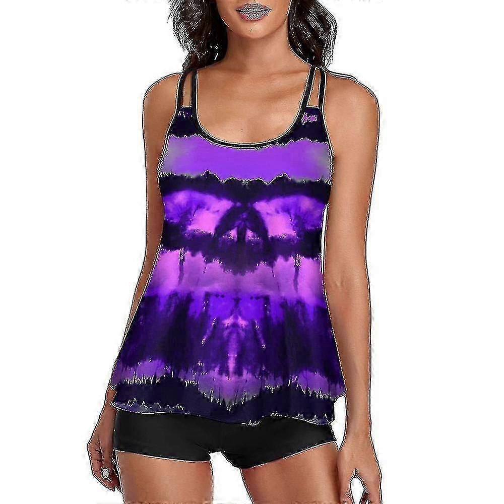 Kvinnor Badkläder Tankini Set Beachwear Baddräkt Semester