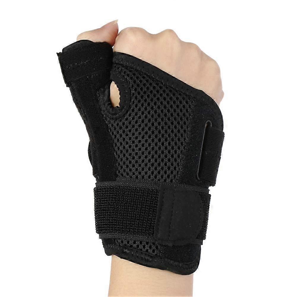 Thumb Splint for Arthritis Relief, Adjustable Black Thumb Brace for Joint Support and Sprain Protection, Right and Left Hand