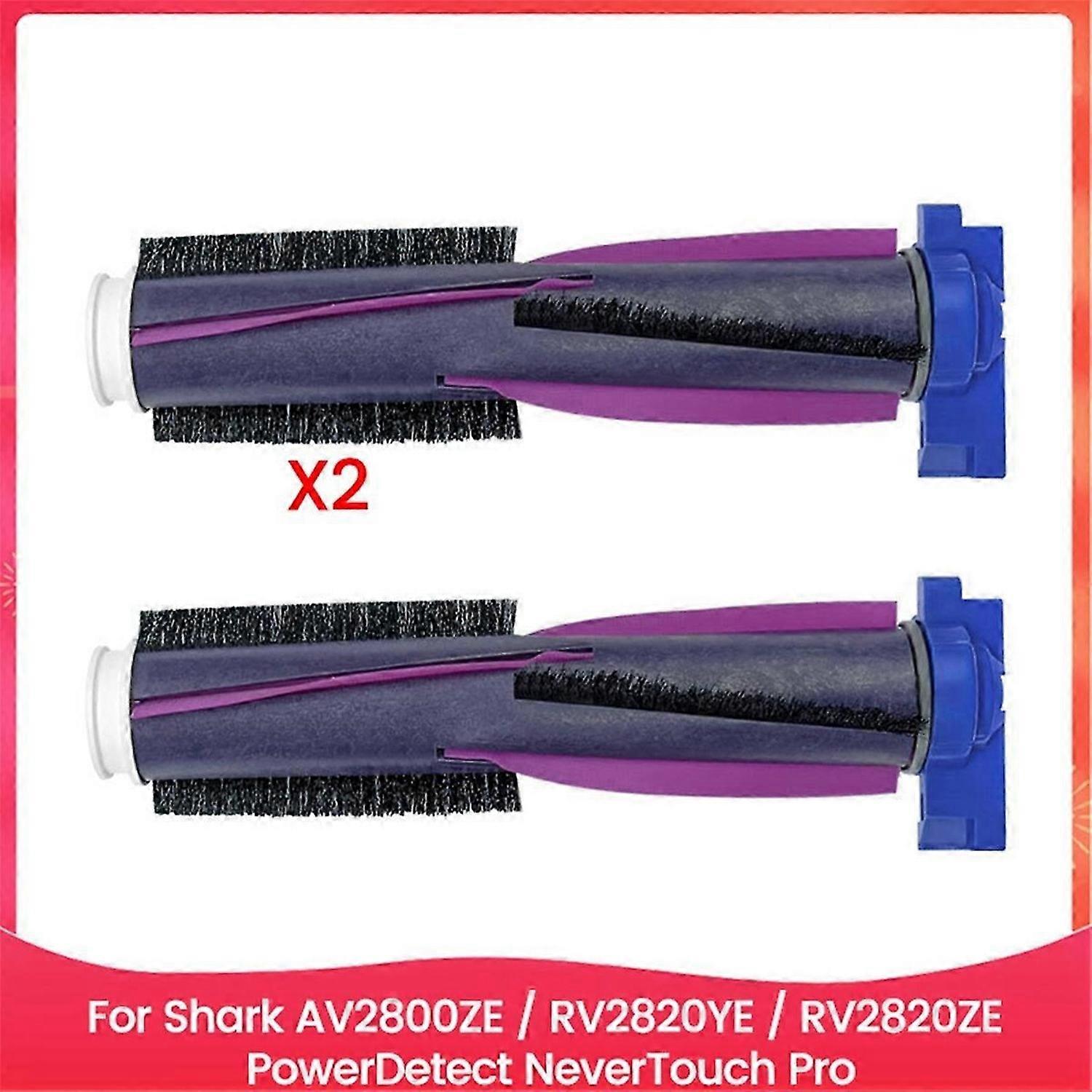 2pcs Main Brush for Shark AV2800ZE/RV2820YE / RV2820ZE PowerDetect NeverTouch Pro Robot Vacuum, Brus