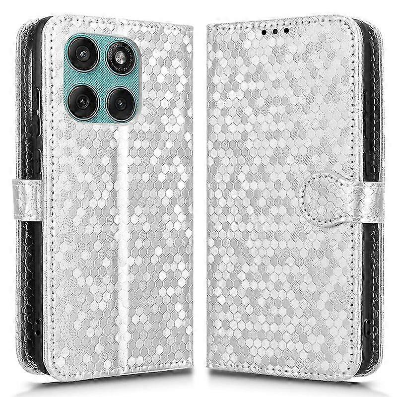 Wallet Case with Dot Pattern Imprint for Compatible with Motorola Edge 60 Fusion 5G, PU Leather Phone Cover in Green Color
