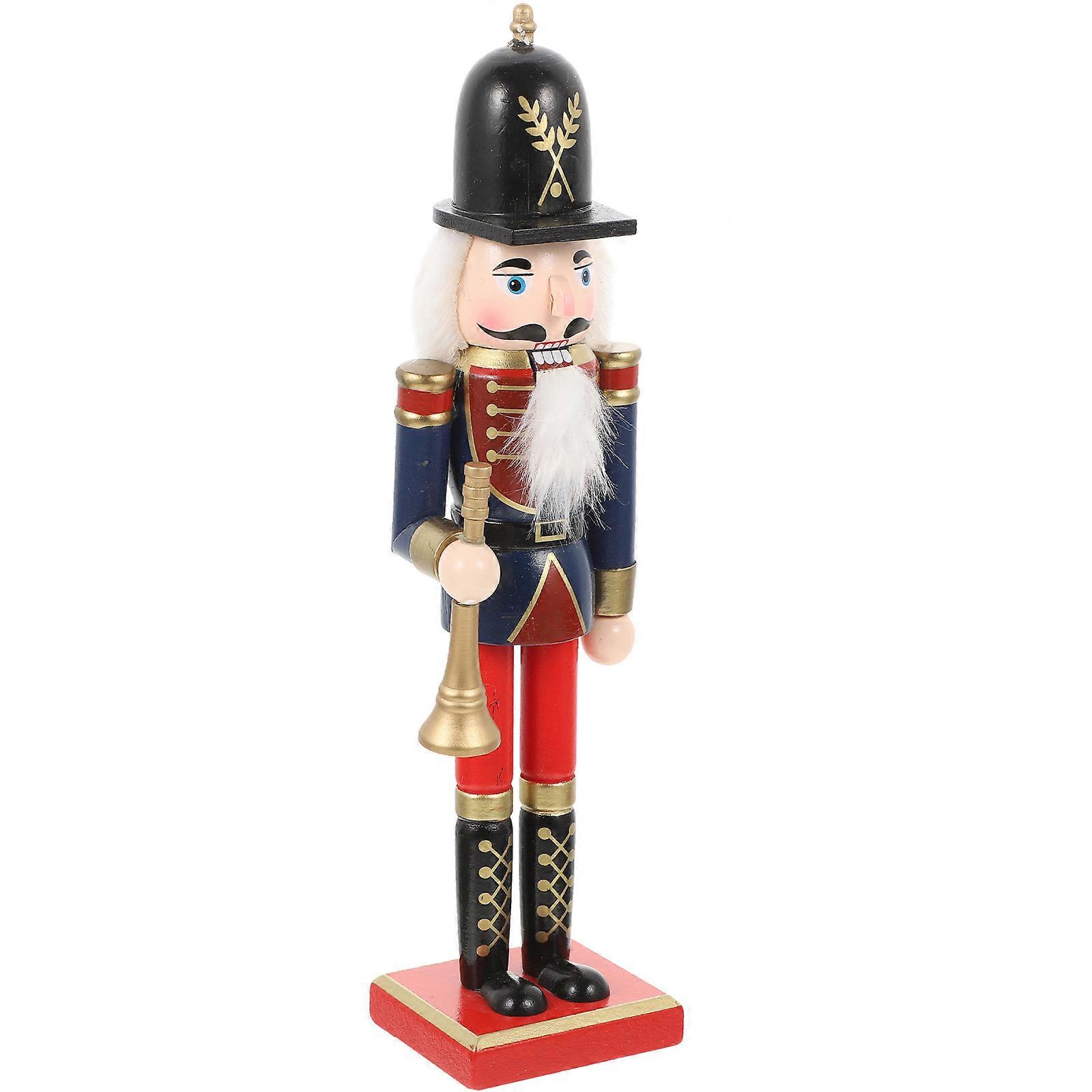 くるみ割り人形フィギュア木製くるみ割り人形クリスマスソルジャーデザイン9x6.5x30cm写真小道具1セット