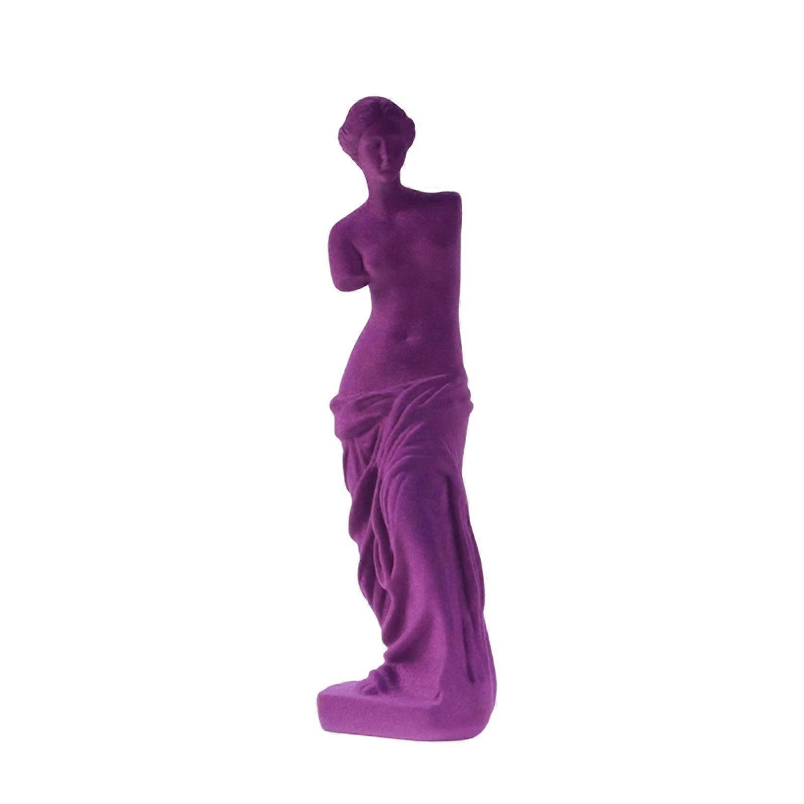 Nordic Goddess Statue Finish Roman Design For Room Or Study Display Purple