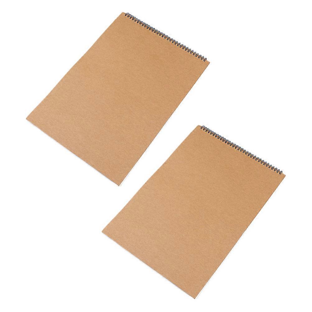 Blank Painting Book Sketch Pad Daily Use Rectangular Durable Binding 2Pcs