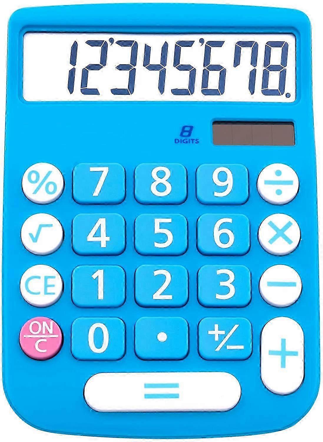 Office and Home Style Calculator - 12-Digit LCD Display - Suitable for Desk and Travel Use (Blue)