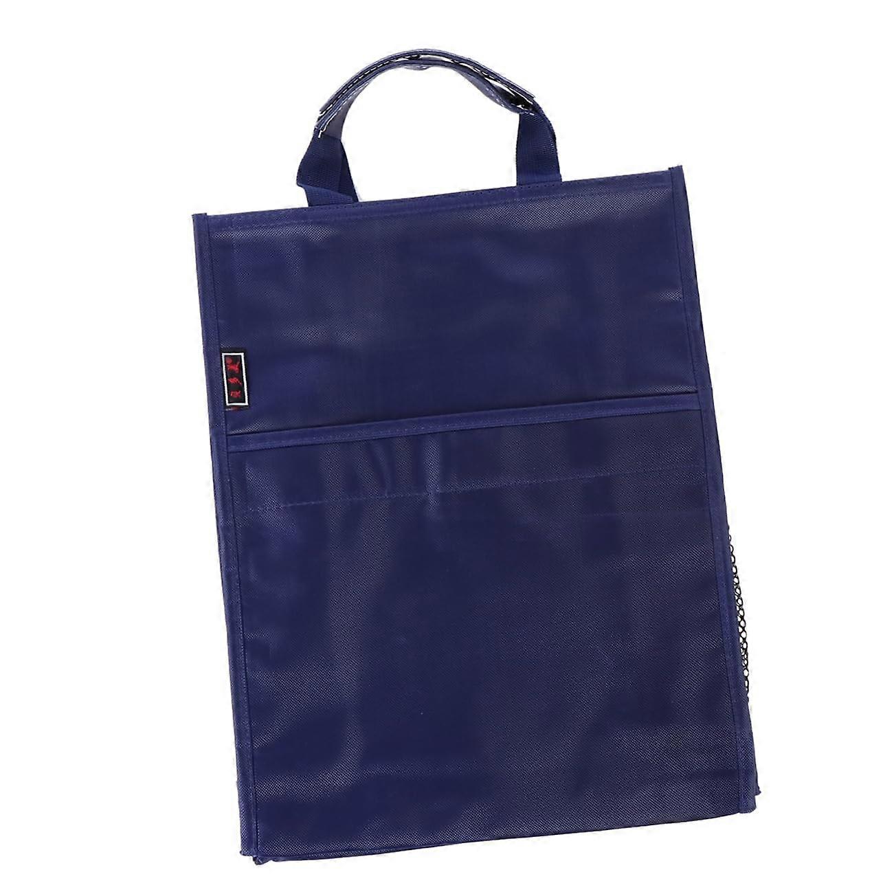 Oxford Document Bag with Zipper, Portable and, Large Capacity Organizer for School, Multiple Compartments for Document Storage