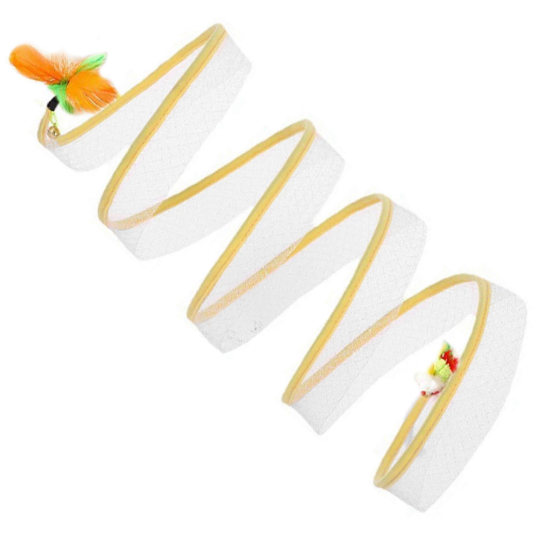 Foldable Spiral Cat Play Tunnel with Interactive Toys – AntiBite  Scratch, Indoor Search  Play Tunnel for Cats