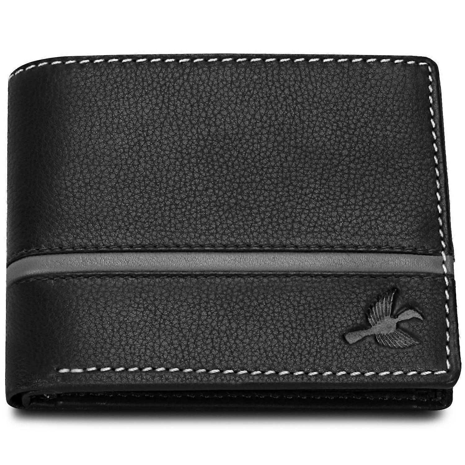 Denial Black Leather Wallet for Men | Wallets Men with RFID Blocking | Mens Wallet Leather