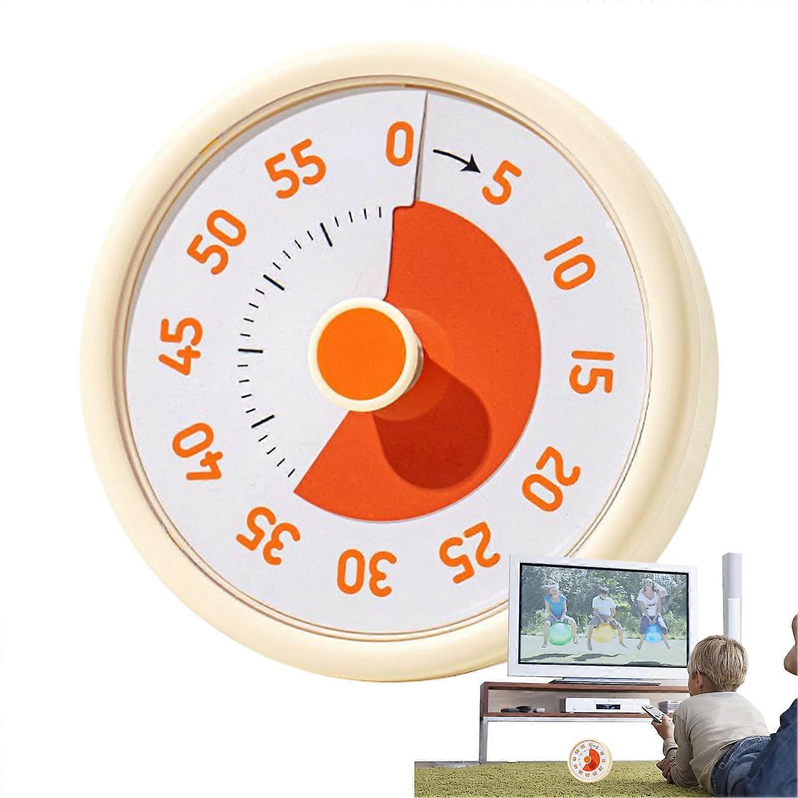 Visible Countdown Timer for Toddlers  Rainbow Kids Timer  Digital Alarm Clock 60Minute Kitchen Timer for Homeschooling, Yellow